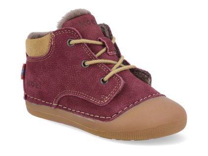 09M004.127 260 barefoot detske zimni boty koel ava leather wool bordo 1