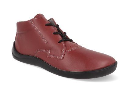 2150 0157 10 barefoot damske kotnikove boty jampi city cervene 1