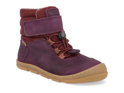 15T011.232 260 barefoot detske zimni boty koel kulla wool tex bordo 1