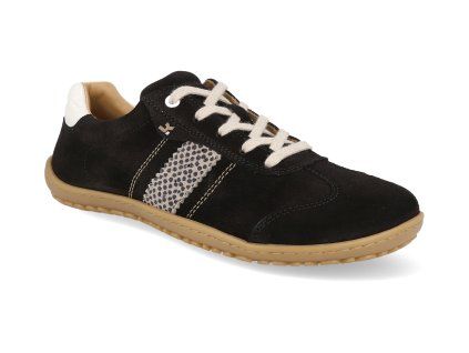 25L075.301 003 barefoot damske tenisky koel ila suede 3 0 black leopardo 1