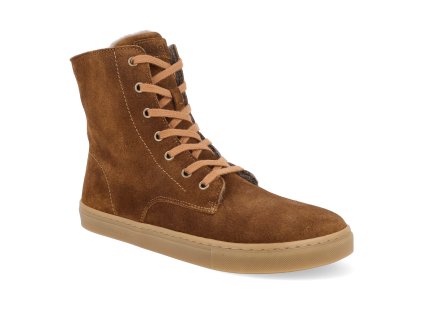 33L007.307 550 barefoot damske zimni boty koel hesira suede cognac 1