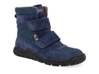 34T014.302 100 barefoot zimni outdoorove boty koel ryn wool tex navy 1