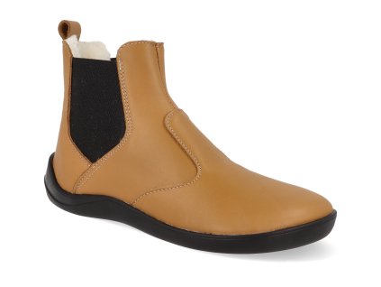 2220 0194 99 barefoot damske zimni boty jampi lola chelsea hnede s prirodni vlnou 1