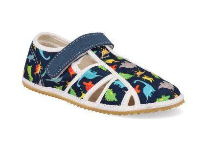 1170 0184 28 barefoot detske prezuvky jonap home modre dino 1