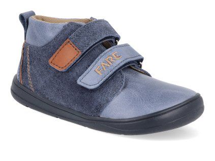 7021101 barefoot detske kotnikove boty fare mid wide summitky 7021101 7121111 modre 1