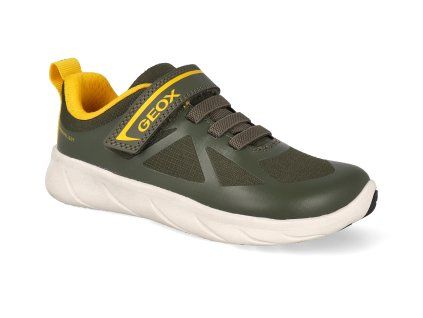J668JA C3240 barefoot detske tenisky geox j foot run wr dk green yellow 1