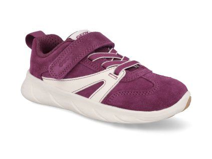 J66PCA C8246 barefoot detske tenisky geox j foot run dk purple white 1