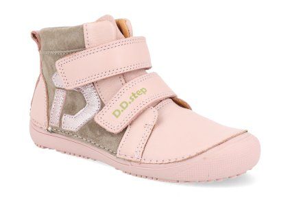A063 62725C barefoot detske kotnikove boty d d step a063 62725c svetle ruzove 1