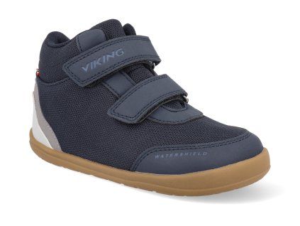 3 56290 5 barefoot detske kotnikove boty viking alv paw mid wp 2v navy 1