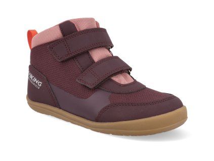 3 56310 62 barefoot detske kotnikove boty viking aspen mid wp 2v plum 1
