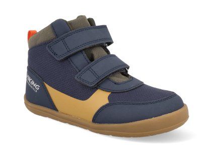 3 56310 543 barefoot detske kotnikove boty viking aspen mid wp 2v navy 1