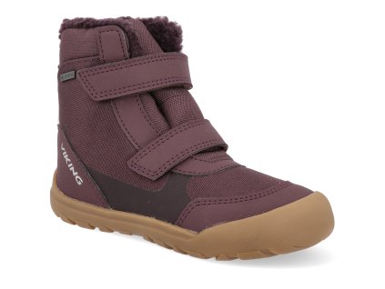 3 96015 41 barefoot detske zimni boty viking spruce warm gtx 2v wine 1