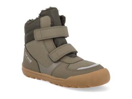 3 96325 37 barefoot detske zimni boty viking rowan warm wp 2v olive 1