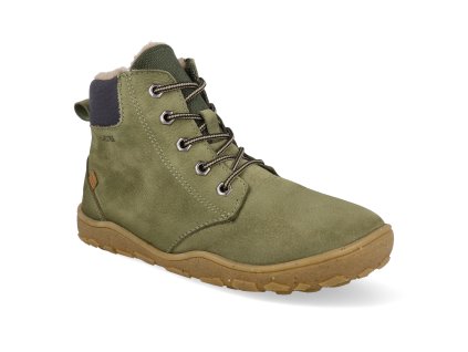 NL467712W580 barefoot detske zimni boty blifestyle schwarzbar khaki 1