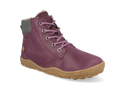 V467712W870 barefoot detske zimni boty blifestyle schwarzbar pflaume 1