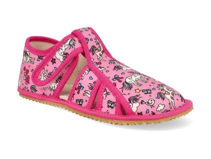 BFN 17020 W BR CRUNI barefoot detske prezuvky beda playful bfn crazy unicorn otevrene 1