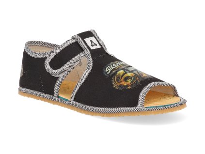 ROVER 67BLACK barefoot detske prezuvky antal six seven black 1