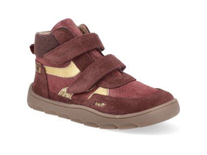47182 439 barefoot detske zimni boty develab s sandane burgundy 1