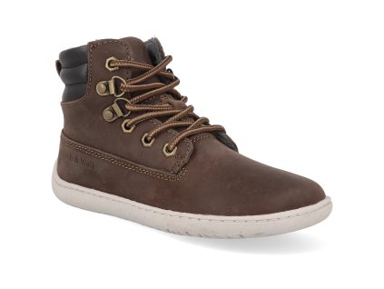 BVB A088 62947 barefoot detske tenisky stitch walk dark chocolate 1