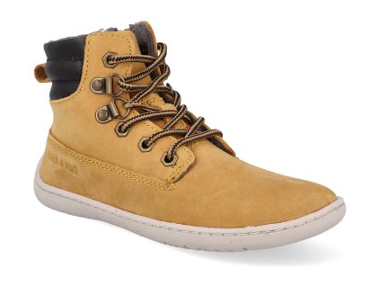BVB A088 62947A barefoot detske tenisky stitch walk lemon 1