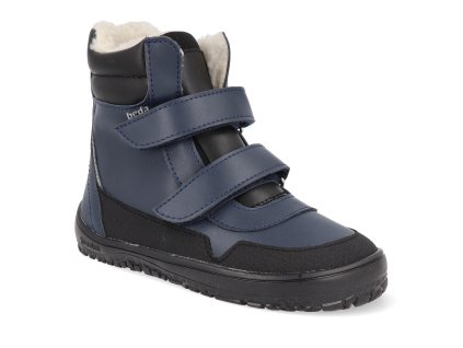 BFN170070 W MK NL NAV barefoot detske zimni boty beda playful navy 1