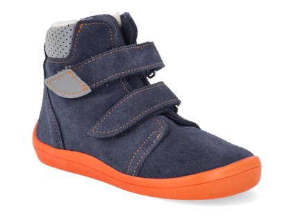 BF0004 W VMK OP BLUM barefoot detske zimni boty beda blue mandarine s pevnym opatkem 1