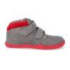 barefoot kotnikova obuv blifestyle raccoon bio fleece schiefgrau rot 2