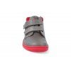 barefoot kotnikova obuv blifestyle raccoon bio fleece schiefgrau rot 4