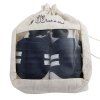 Chaussons cuir Baskets Marine Front Packed