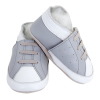 Chaussons cuir Baskets grises Side