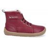 WINTER KIDS CHERRY barefoot detske zimni boty be lenka winter kids dark cherry red 2