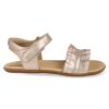 CB.RUF1 3792 barefoot sandaly tip toey joey ruffle coral metalic salmon 2