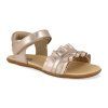 CB.RUF1 3792 barefoot sandaly tip toey joey ruffle coral metalic salmon 1