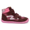 41075 439 barefoot detske kotnikove boty develab midcut sneak 2 velc leather burgundy 2