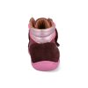 41075 439 barefoot detske kotnikove boty develab midcut sneak 2 velc leather burgundy 5