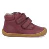 46212 432 barefoot detske kotnikove boty develab baby sft shoe velcro ll burgundy 2
