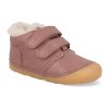 Barefoot dětské zimní boty Bisgaard - Carter lamb heather růžové