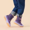 Barefoot dětské zimní boty Affenzahn - Winter boot Vegan Blizzy Butterfly fialové