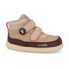 51490080 barefoot detske zimni boty be lenka zippu beige burgundy 2