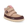 51490080 barefoot detske zimni boty be lenka zippu beige burgundy 1