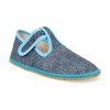 BFN 170020 W OP DTUR barefoot detske prezuvky beda playful bfn denim turquoise s pevnym opatkem 1