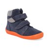 BF0004 W VMK OP BLUM barefoot detske zimni boty beda blue mandarine s pevnym opatkem 1