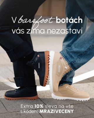 ❄️ Na barefoot obuv u nás nyní získáte slevu až 60 %. A to díky kombinaci Black Friday cen a extra 10 % navíc s kódem...
